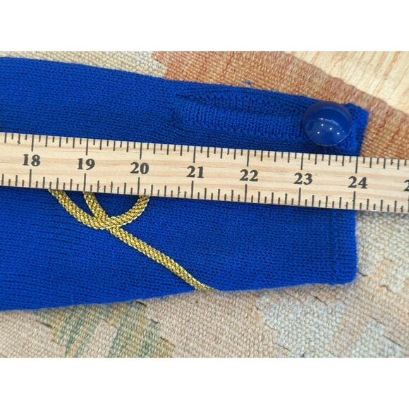 Anne Crimmins for UMI Collections Royal Blue Cardigan Womens M Hong Kong 1980s - Picture 12 of 12